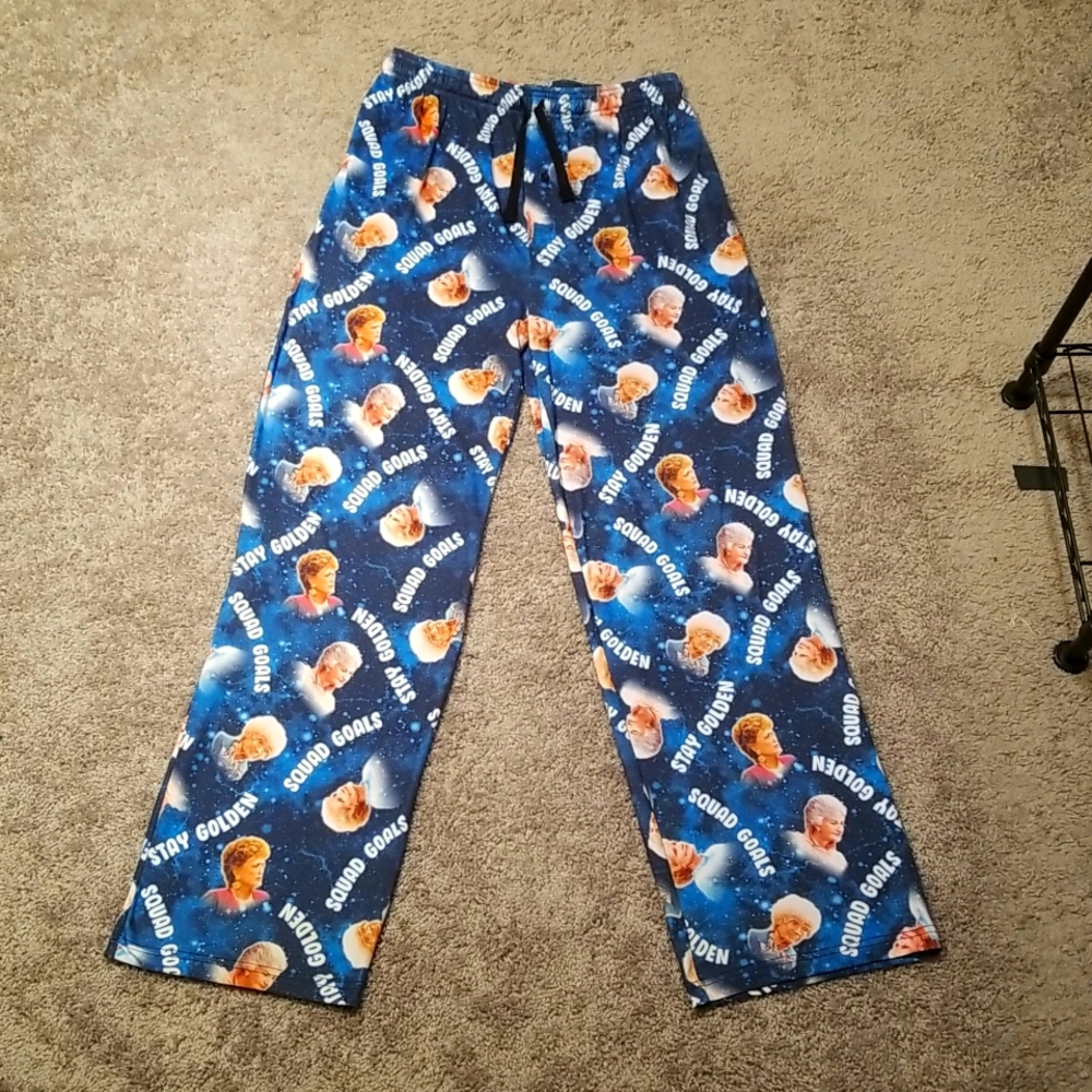 THE GOLDEN GIRLS LOUNGE PANTS SLEEP BIOWORLD ABC STUDIOS MENS SIZE L COMFY FUN